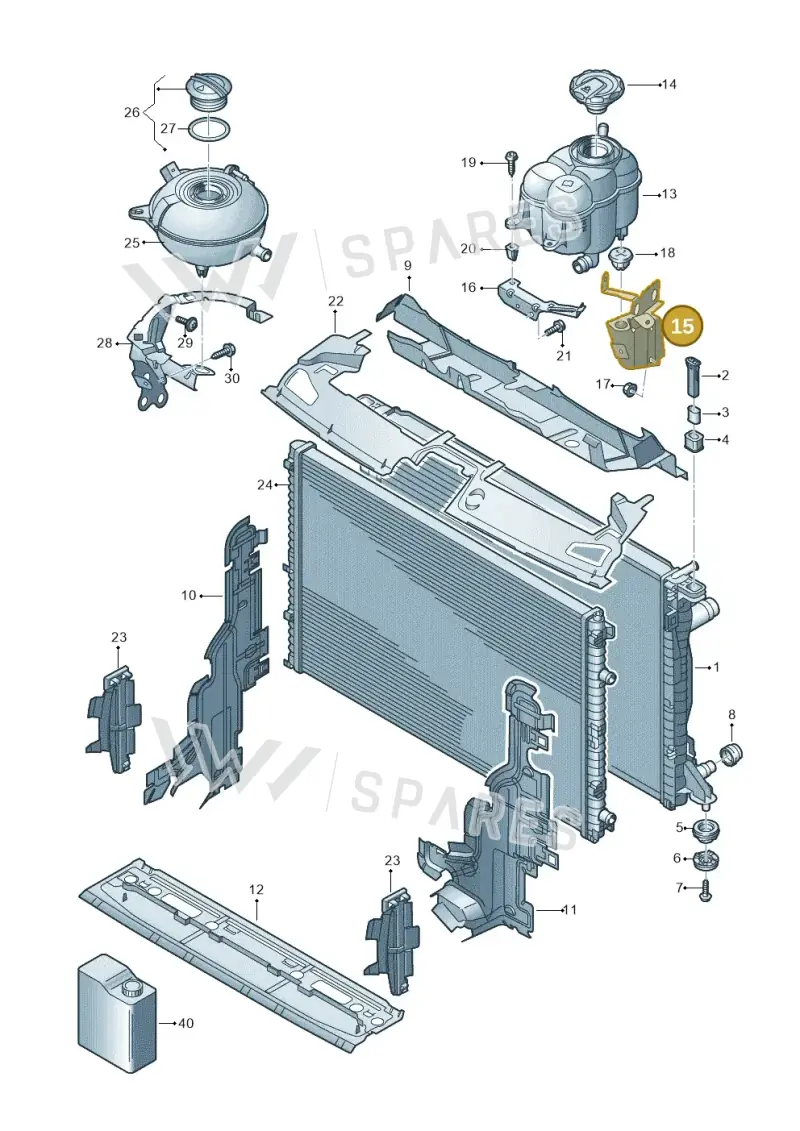 4M0121239H — Volkswagen Touareg (2017-2023) diagram 439122250, position 15