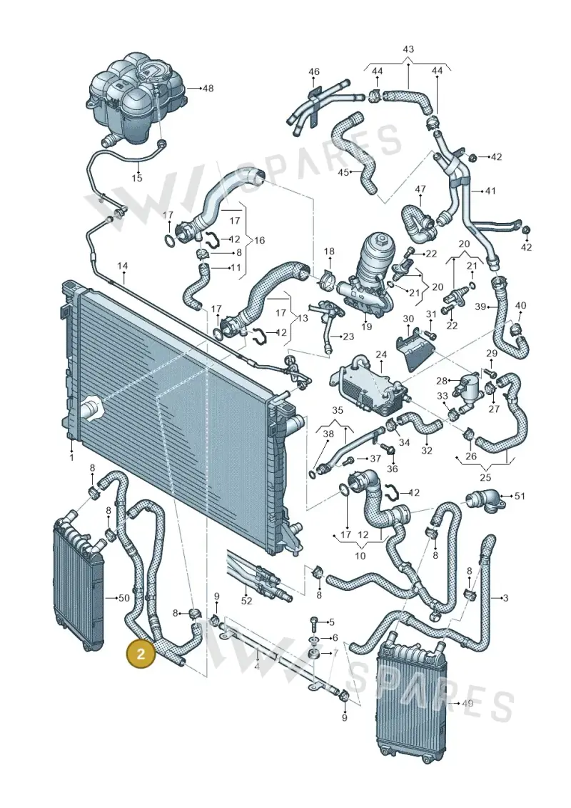 4M0122902P — Volkswagen Touareg (2017-2023) diagram 439121390, position 2