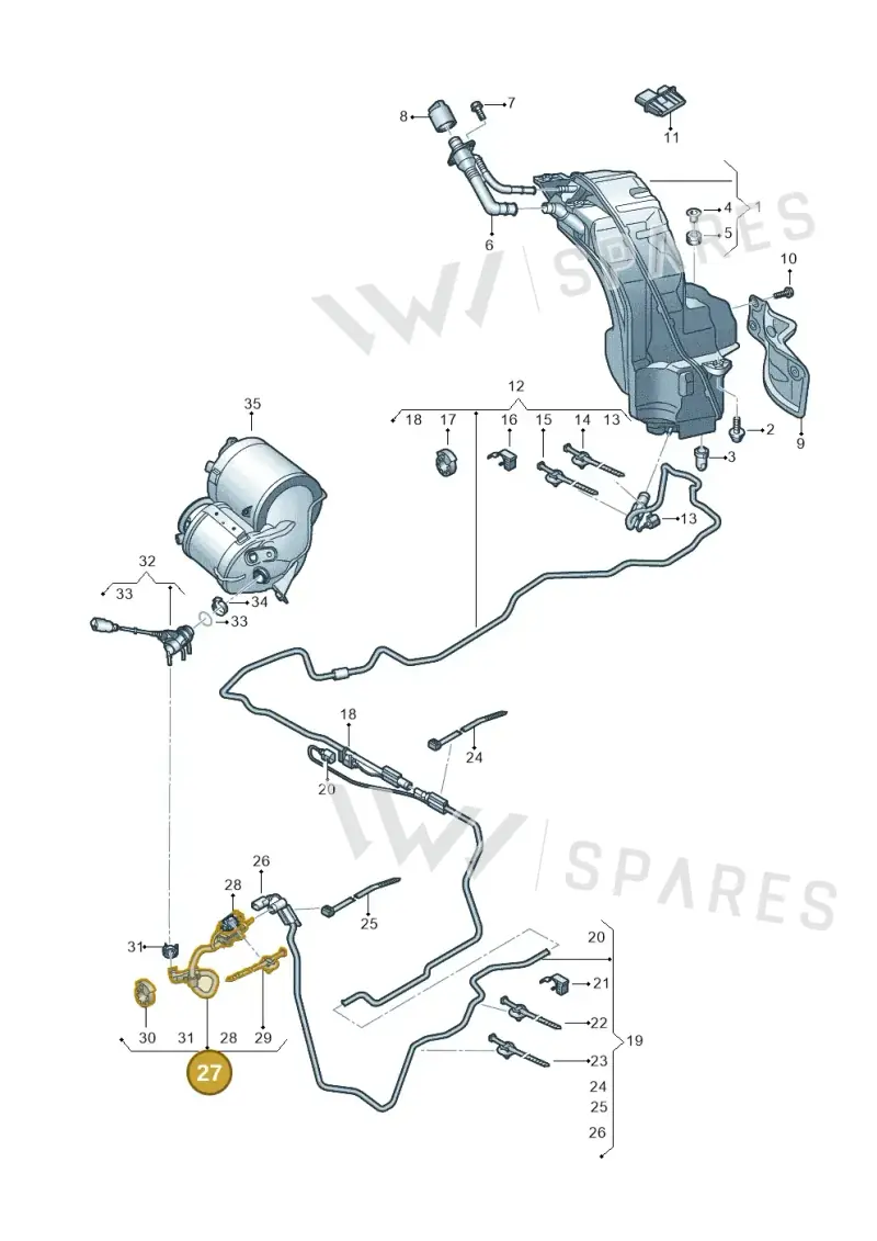 4M0131960A — Volkswagen Touareg (2017-2023) diagram 439253100, position 27