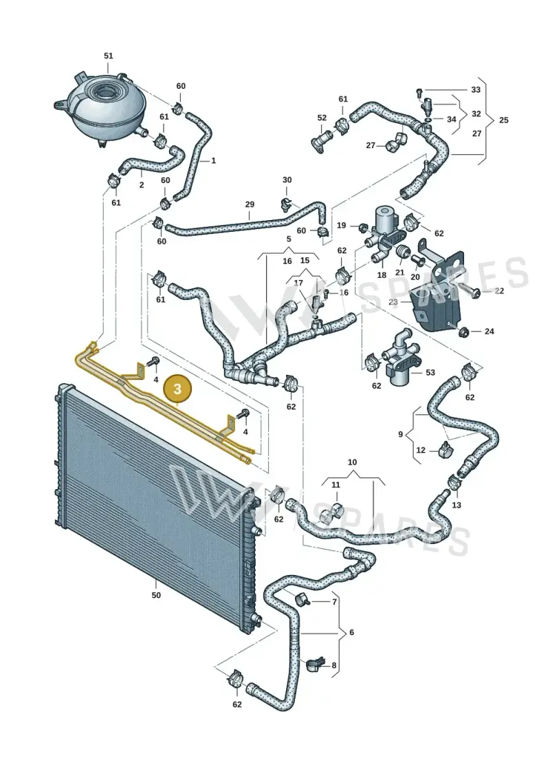 4M0145637 — Volkswagen Touareg (2017-2023) diagram 439121235, position 3