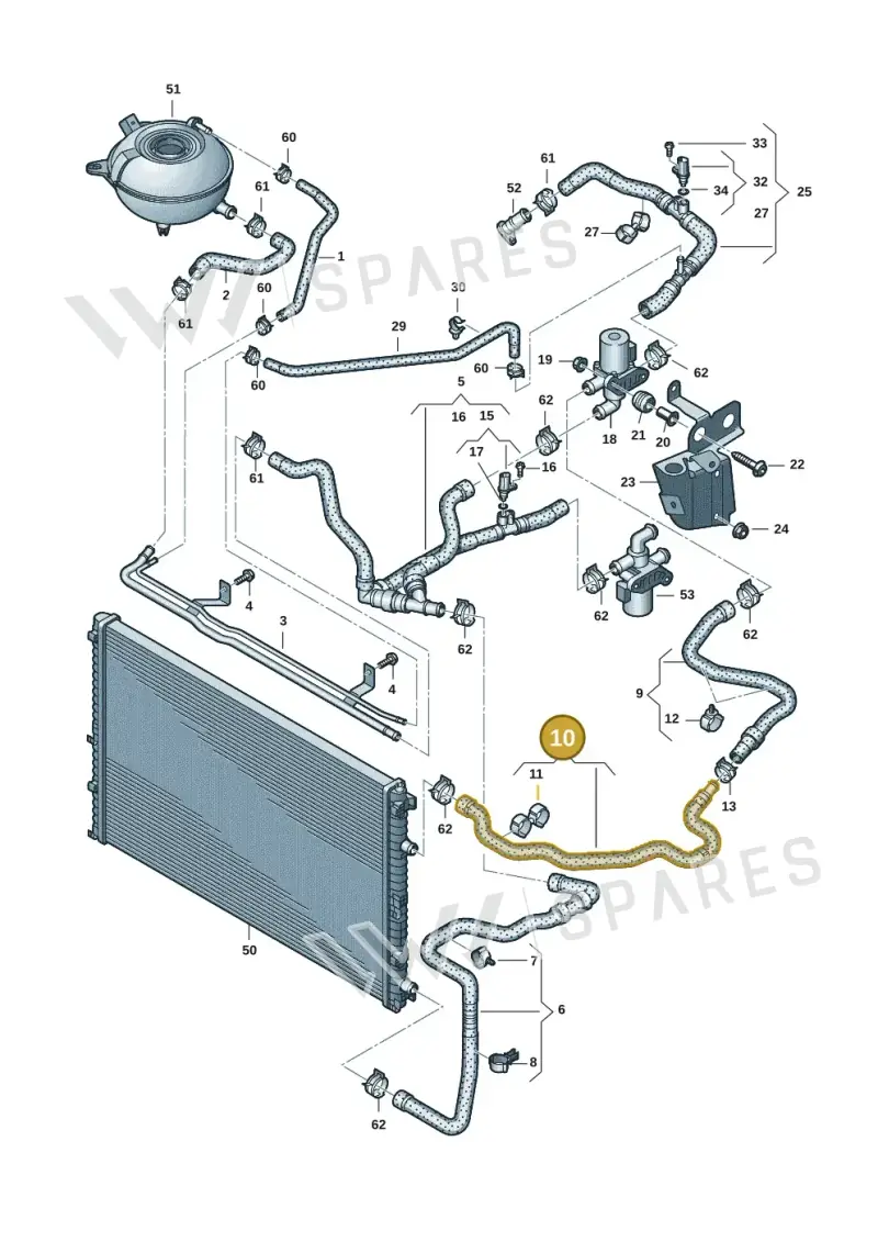 4M0145909AC — Volkswagen Touareg (2017-2023) diagram 439121235, position 10