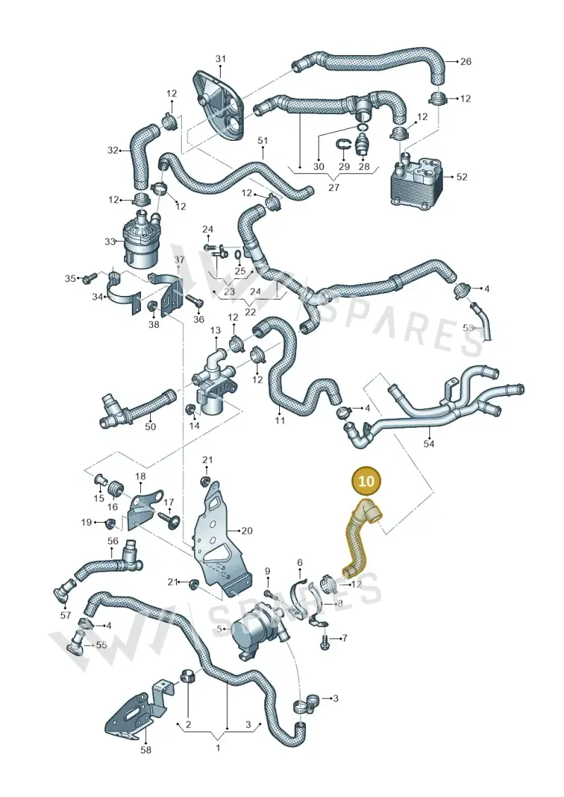 4M0145963A — Volkswagen Touareg (2017-2023) diagram 439121230, position 10