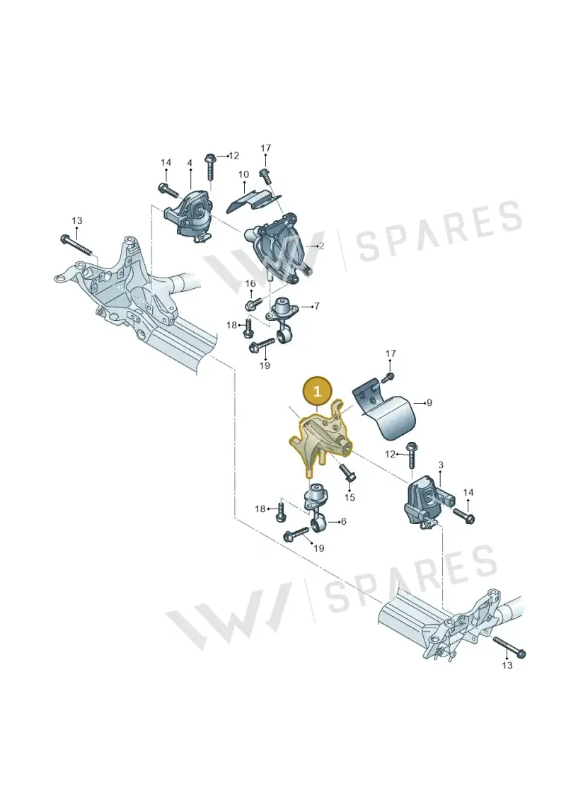 4M0199307AF — Volkswagen Touareg (2017-2023) diagram 439199700, position 1