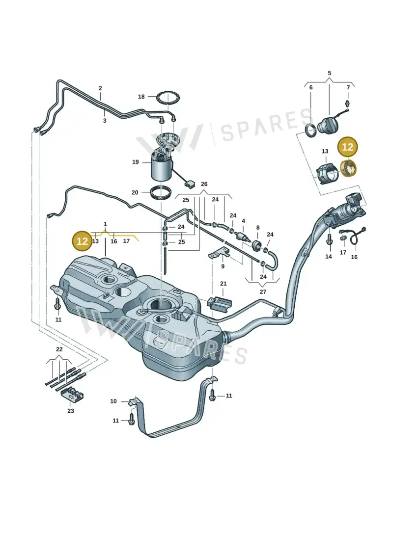 4M0201115 — Volkswagen Caddy Maxi Kombi (2020-2024) diagram 2ka201060, position 12