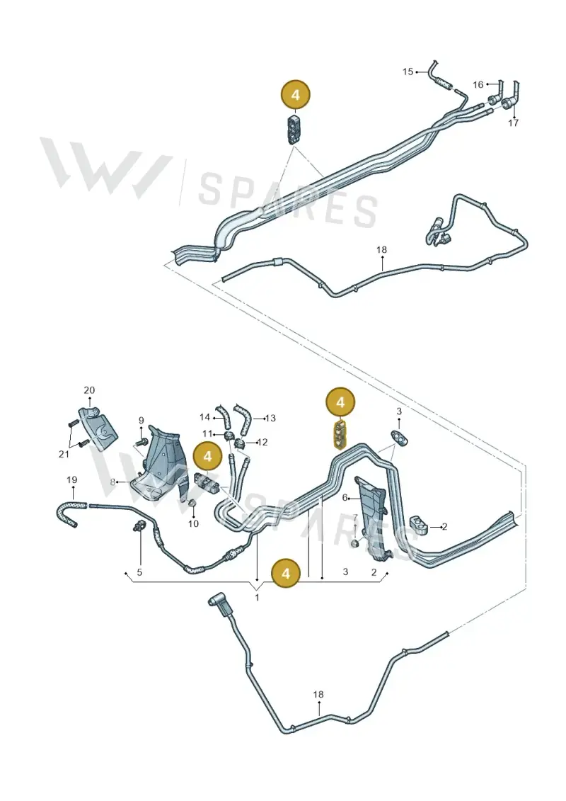 4M0201190C — Volkswagen Touareg (2017-2023) diagram 439201025, position 4