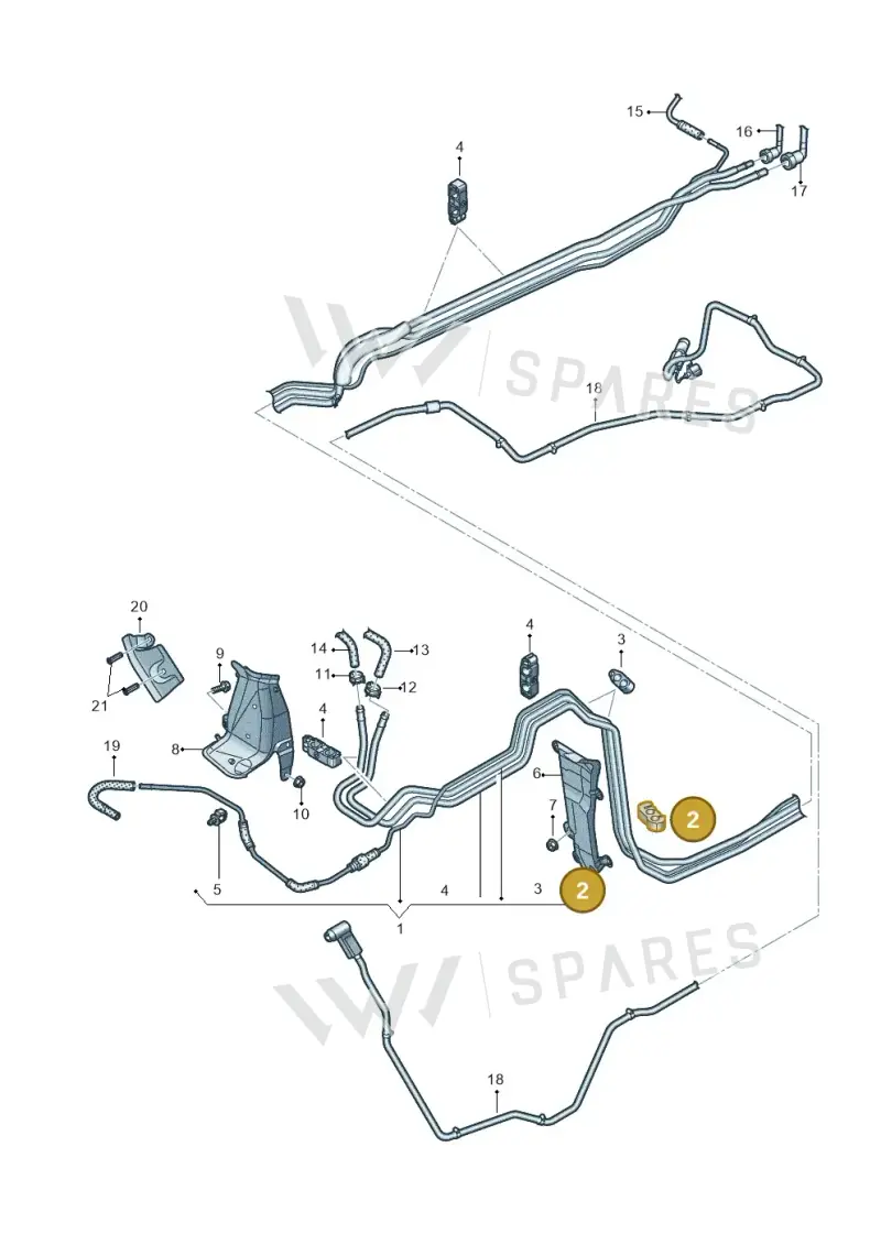 4M0201196F — Volkswagen Touareg (2017-2023) diagram 439201025, position 2