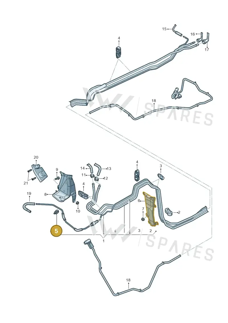 4M0201449F — Volkswagen Touareg (2017-2023) diagram 439201025, position 5
