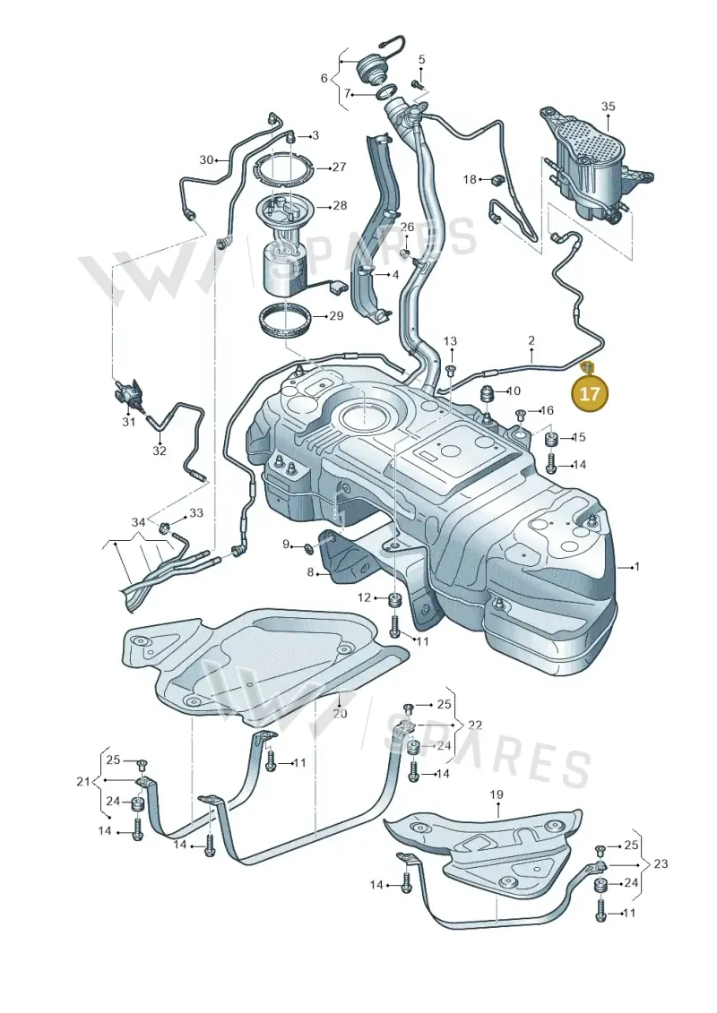 4M0201449N — Volkswagen Touareg (2017-2023) diagram 439201450, position 17