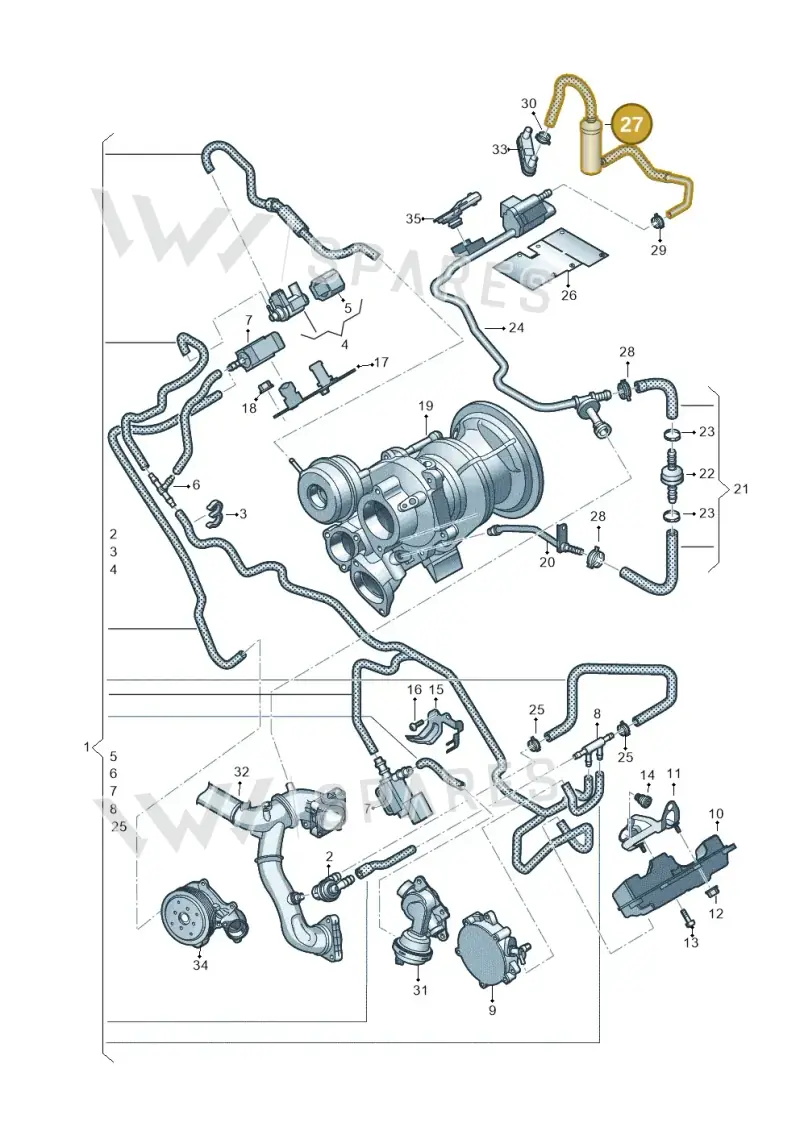 4M0201994AF — Volkswagen Touareg (2017-2023) diagram 439133200, position 27