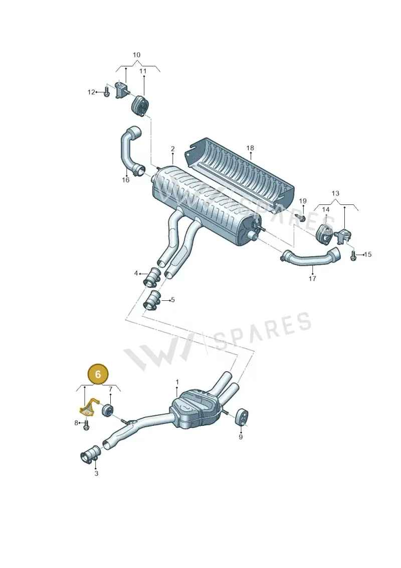 4M0253144K — Volkswagen Touareg (2017-2023) diagram 439253120, position 6