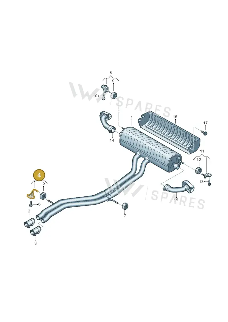 4M0253144K — Volkswagen Touareg (2017-2023) diagram 439253220, position 4