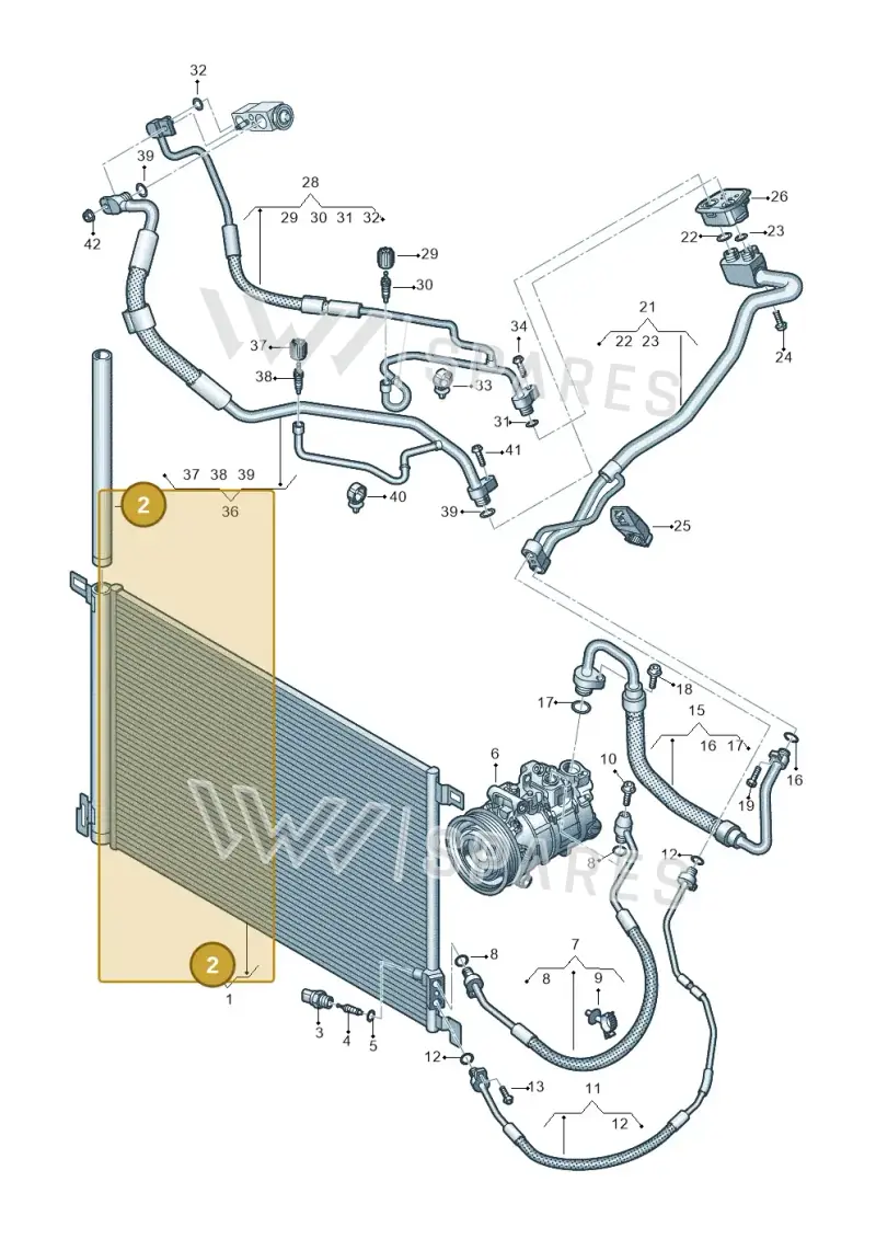 4M0298403 — Volkswagen Touareg (2017-2023) diagram 439260400, position 2