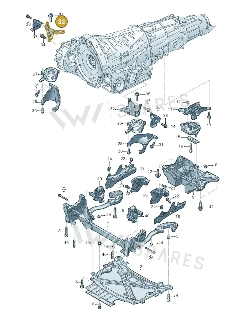 4M0399114B — Volkswagen Touareg (2017-2023) diagram 859399800, position 33