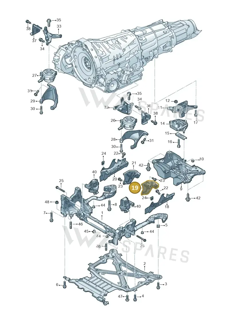 4M0399299D — Volkswagen Touareg (2017-2023) diagram 439399850, position 19