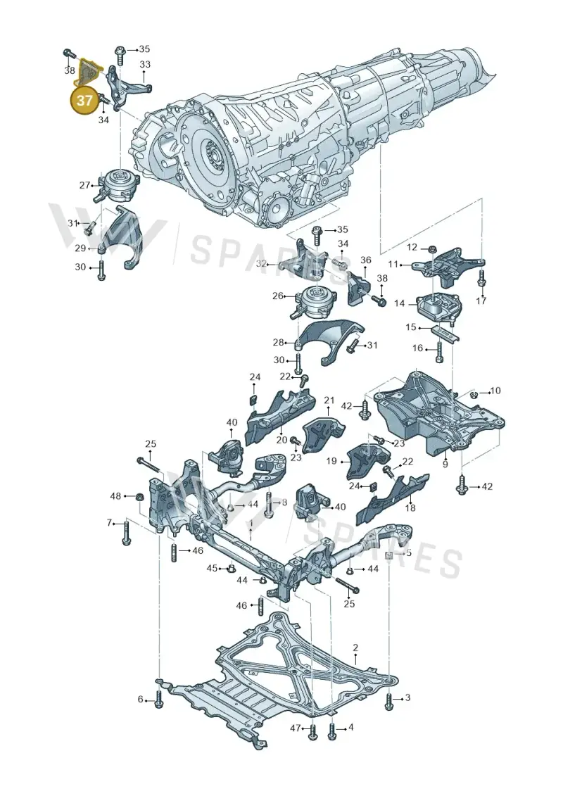 4M0399308C — Volkswagen Touareg (2017-2023) diagram 439399850, position 37