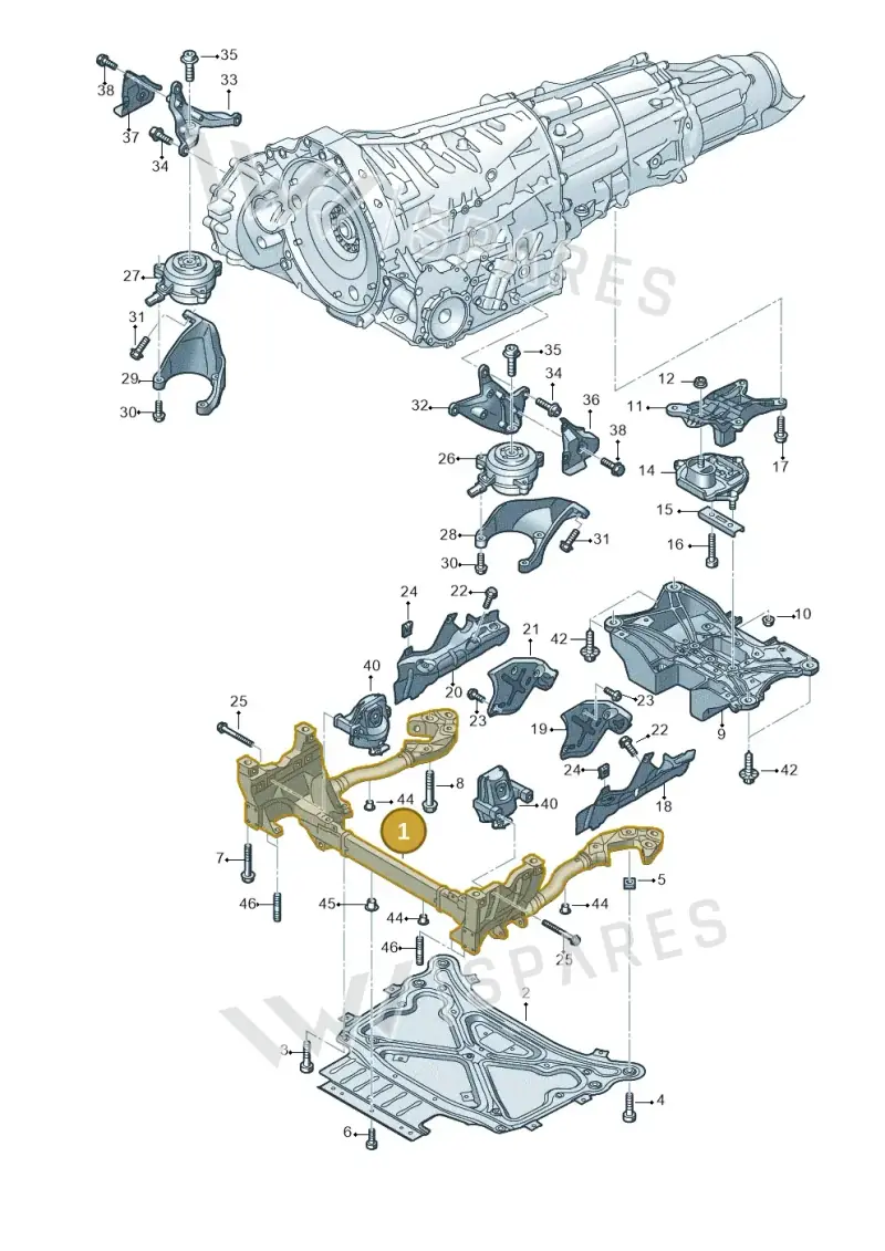 4M0399315T — Volkswagen Touareg (2017-2023) diagram 859399800, position 1