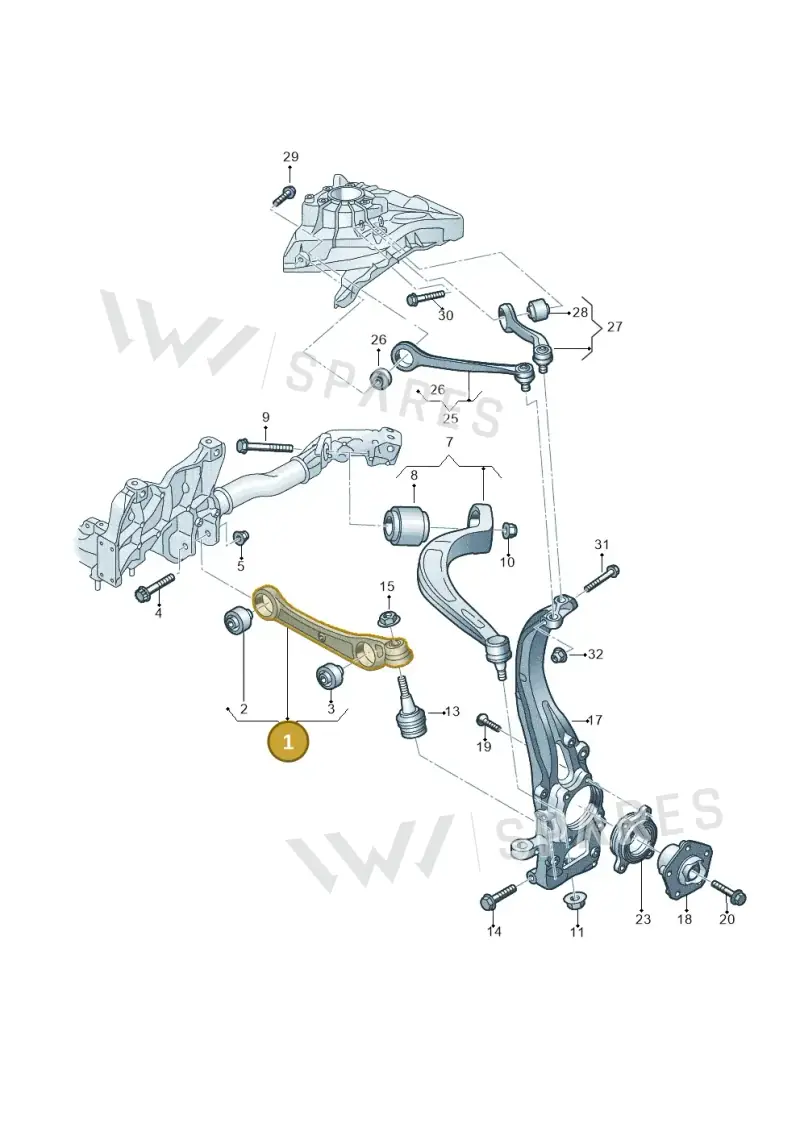 4M0407152L — Volkswagen Touareg (2017-2023) diagram 439407000, position 1