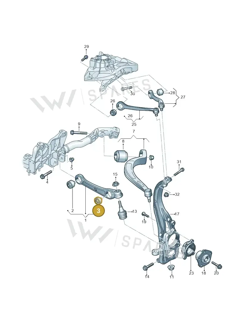 4M0407181 — Volkswagen Touareg (2017-2023) diagram 439407000, position 3