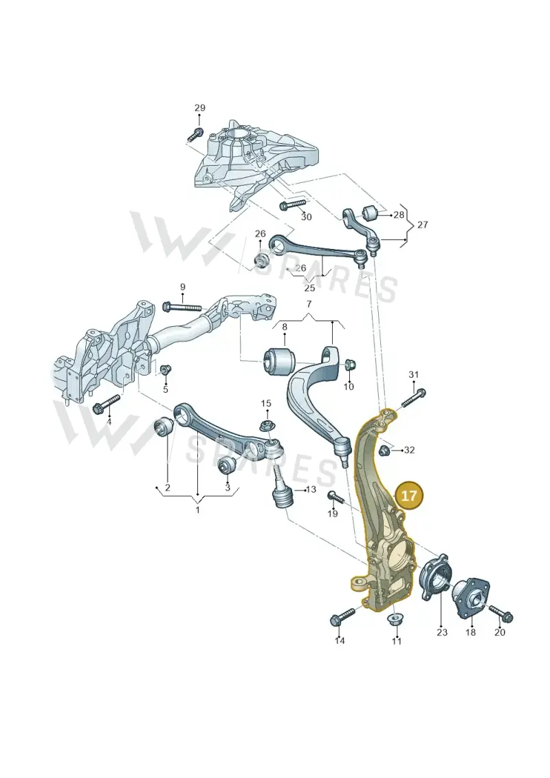 4M0407253J — Volkswagen Touareg (2017-2023) diagram 439407000, position 17
