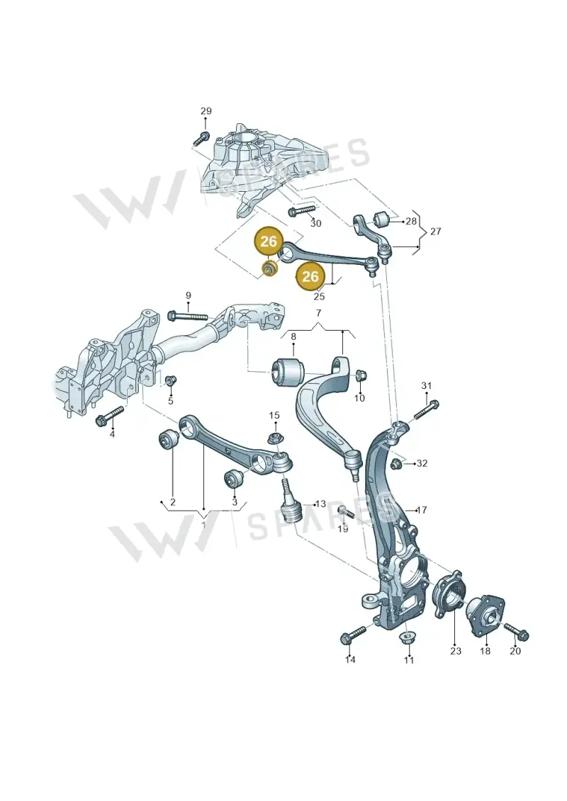 4M0407515D — Volkswagen Touareg (2017-2023) diagram 439407000, position 26