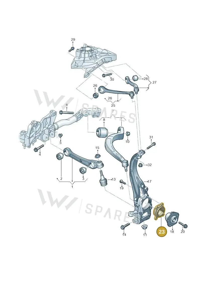 4M0407625G — Volkswagen Touareg (2017-2023) diagram 439407000, position 23