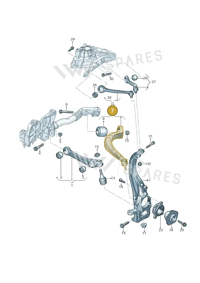 4M0407694F — Volkswagen Touareg (2017-2023) diagram 439407000, position 7