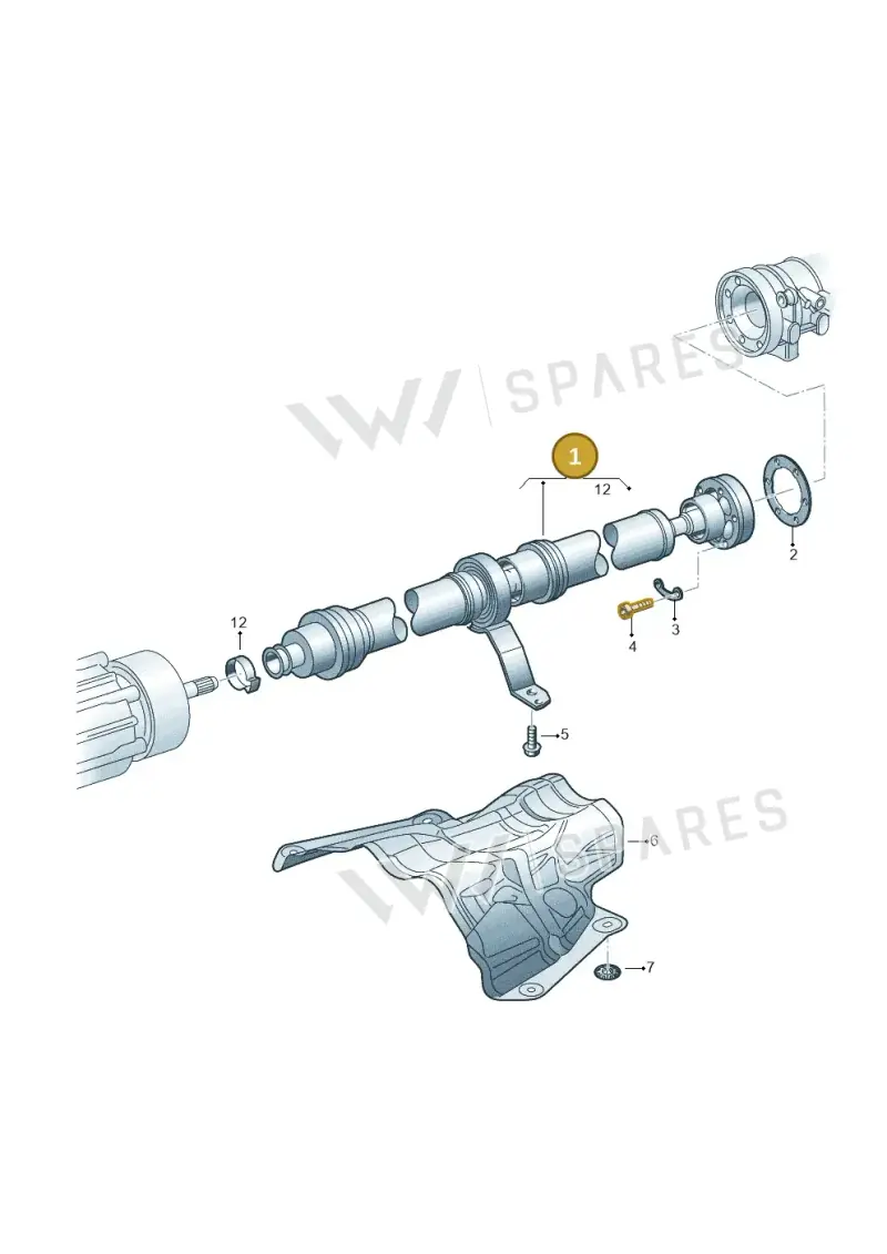 4M0521101J — Volkswagen Touareg (2017-2023) diagram 439521000, position 1