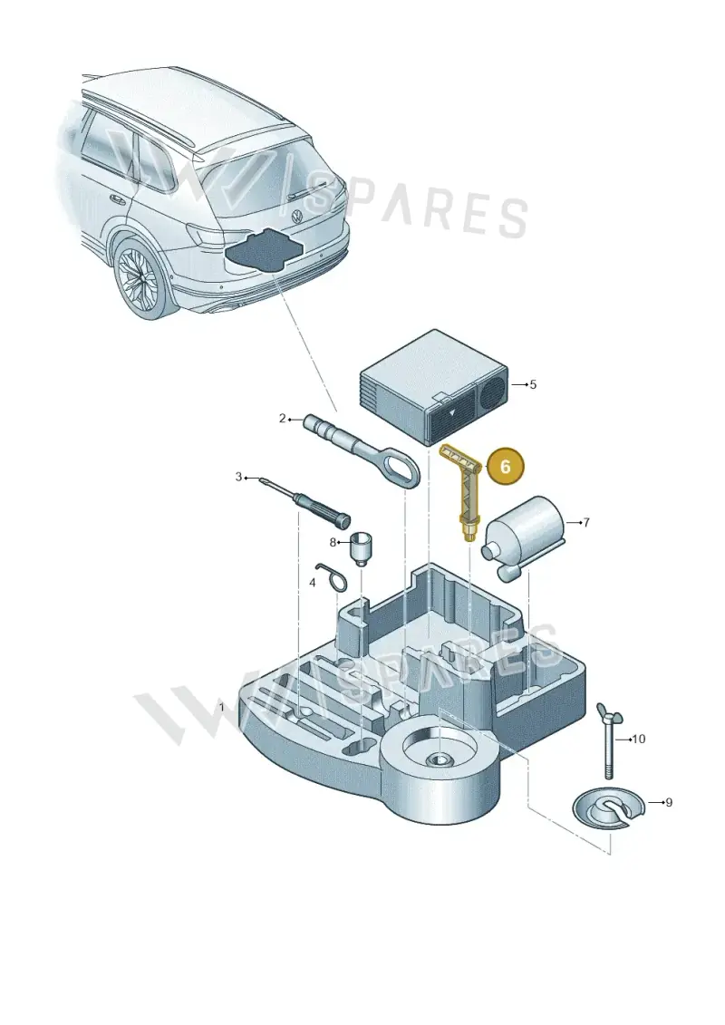 4M0713201A — Volkswagen Touareg (2017-2023) diagram 439012000, position 6