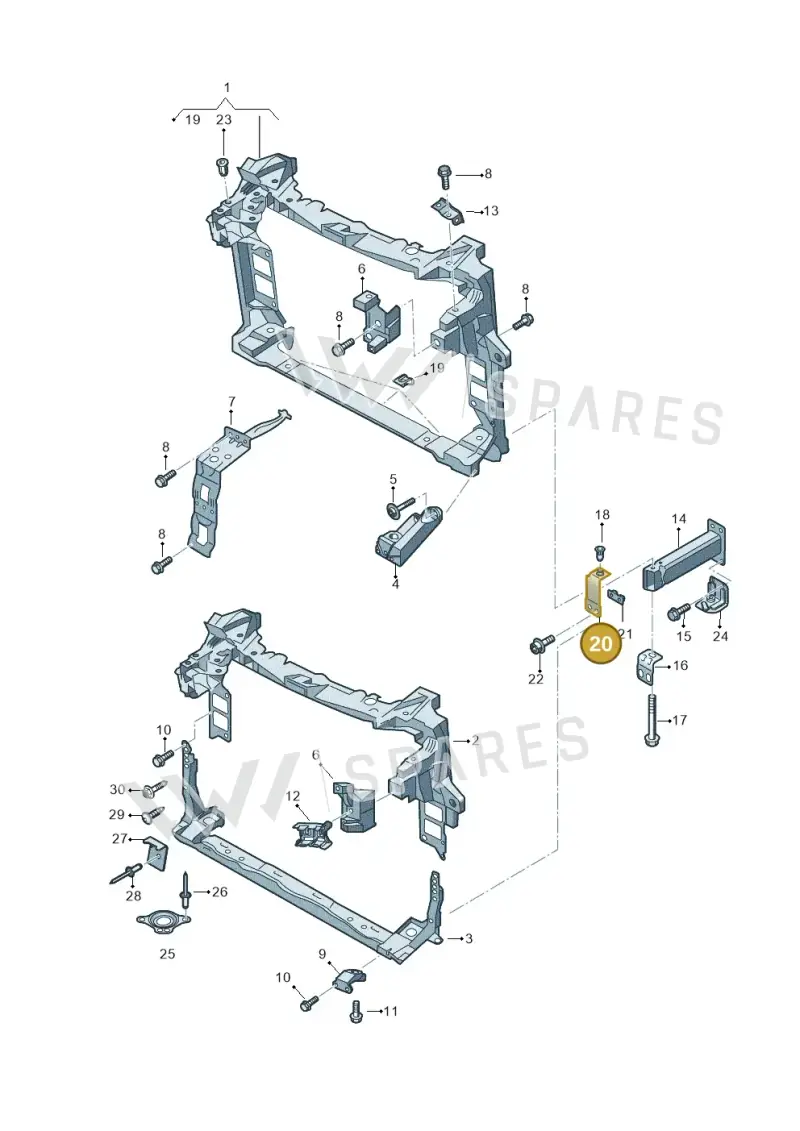 4M0801940 — Volkswagen Touareg (2017-2023) diagram 439805050, position 20