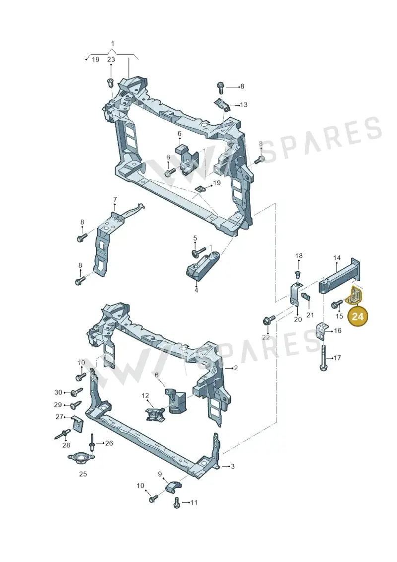 4M0802277B — Volkswagen Touareg (2017-2023) diagram 439805050, position 24