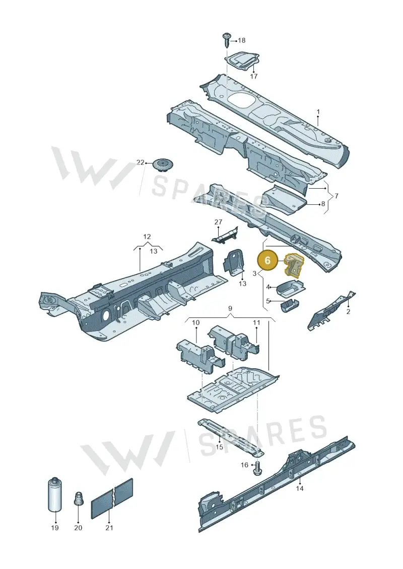4M0803285B — Volkswagen Touareg (2017-2023) diagram 439803100, position 6