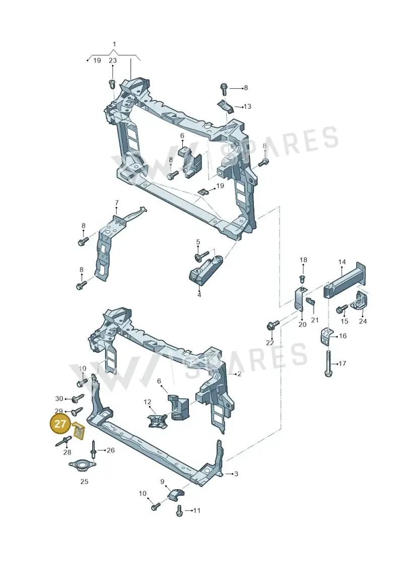 4M0807127 — Volkswagen Touareg (2017-2023) diagram 439805050, position 27