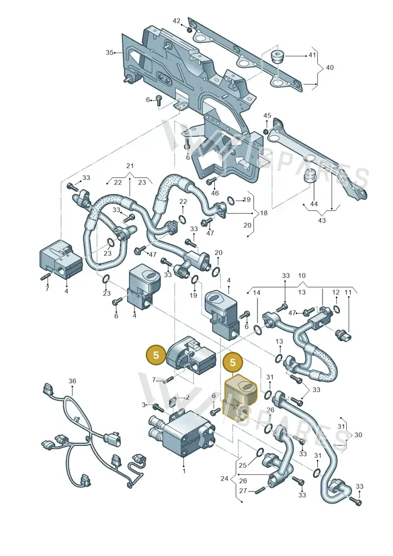 4M0816703B — Volkswagen E-Golf (2014-2021) diagram 774260620, position 5