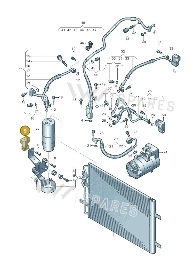 4M0816703B — Volkswagen E-Crafter 35 (2018-2024) diagram 599260400, position 9