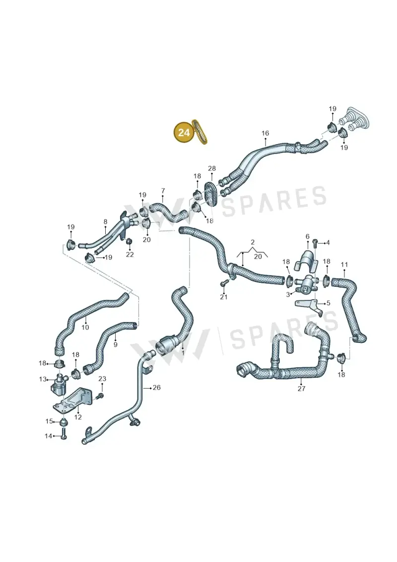 4M0819345B — Volkswagen Touareg (2017-2023) diagram 439819800, position 24