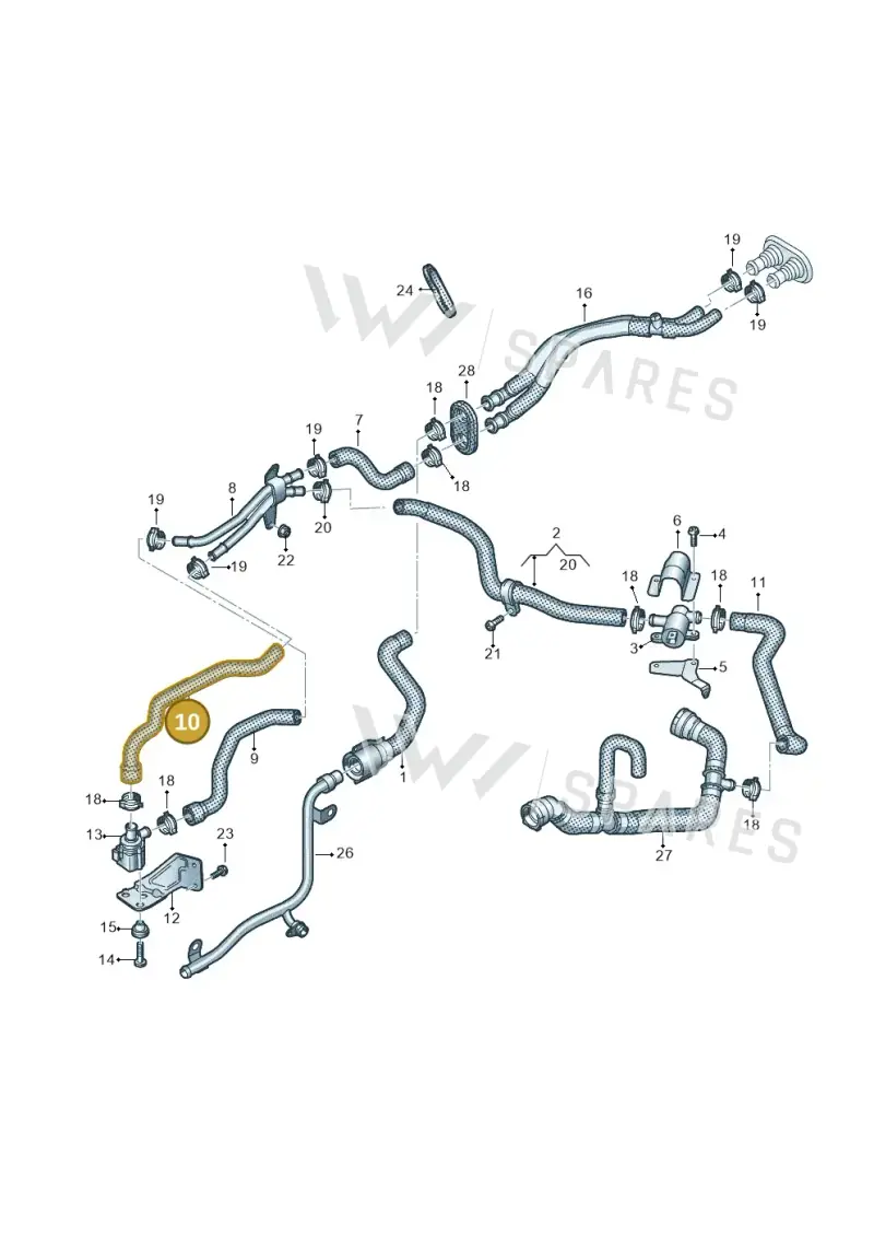 4M0819372CP — Volkswagen Touareg (2017-2023) diagram 439819800, position 10