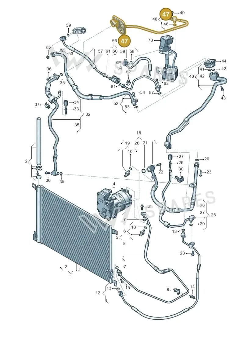 4M0820128 — Volkswagen Touareg (2017-2023) diagram 439260500, position 47