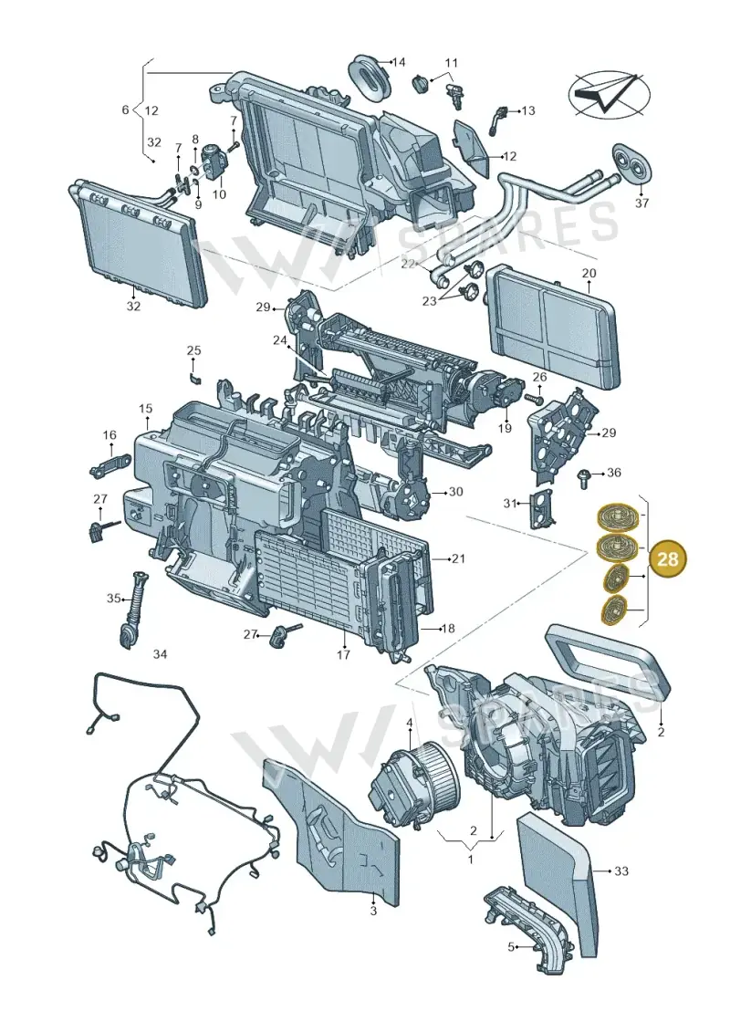 4M0898967A — Volkswagen Touareg (2017-2023) diagram 859820210, position 28
