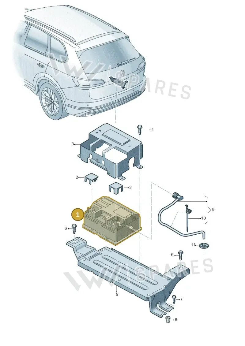 4M0915169H — Volkswagen Touareg (2017-2023) diagram 439915010, position 1