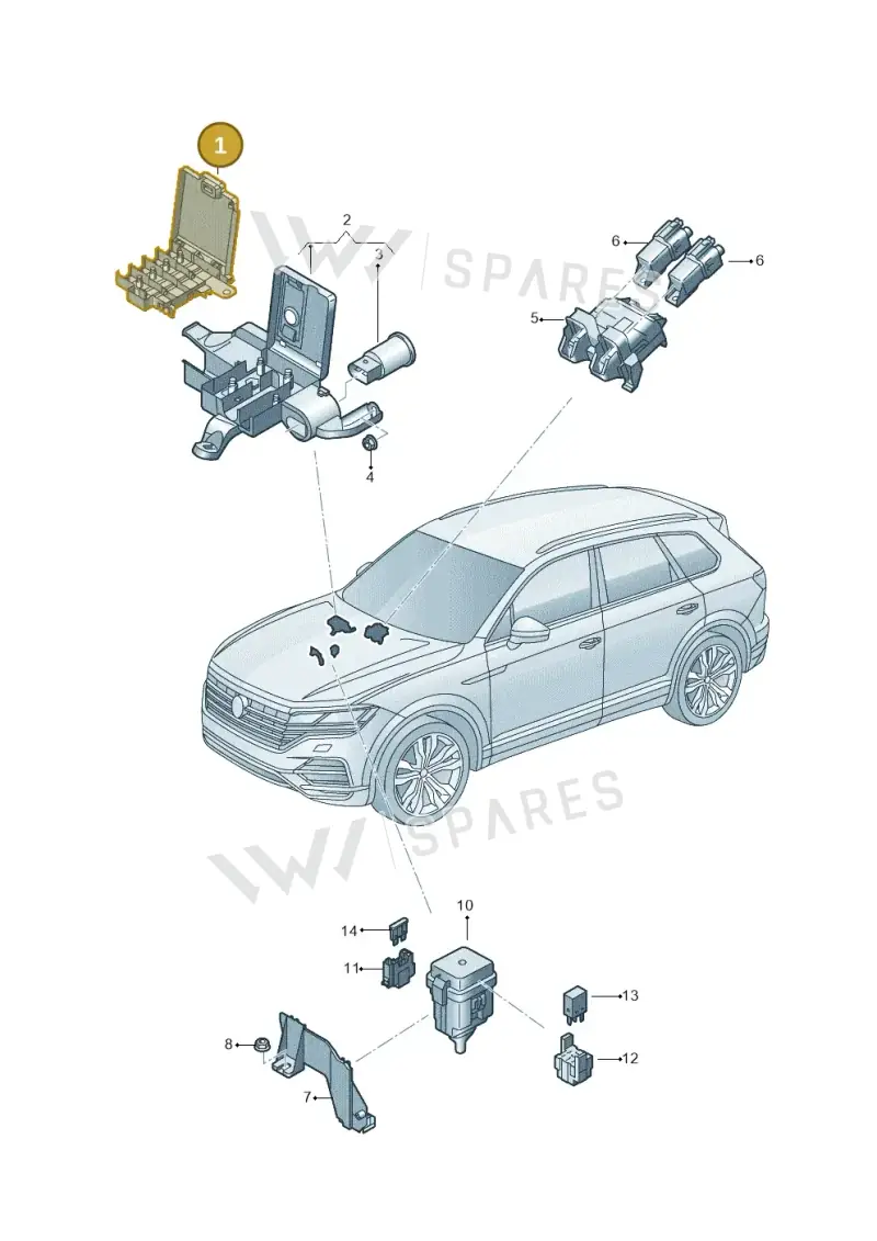 4M0941824AM — Volkswagen Touareg (2017-2023) diagram 439937010, position 1