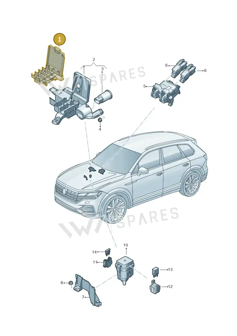 4M0941824AP — Volkswagen Touareg (2017-2023) diagram 439937010, position 1