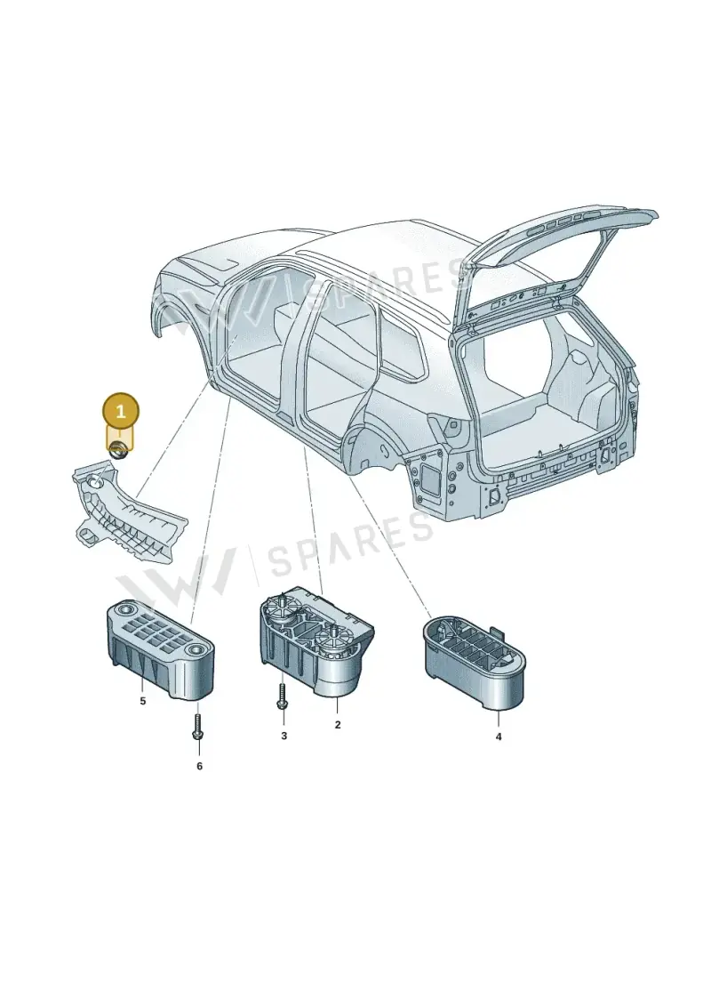 4M1805674A — Volkswagen Touareg (2017-2023) diagram 439803037, position 1