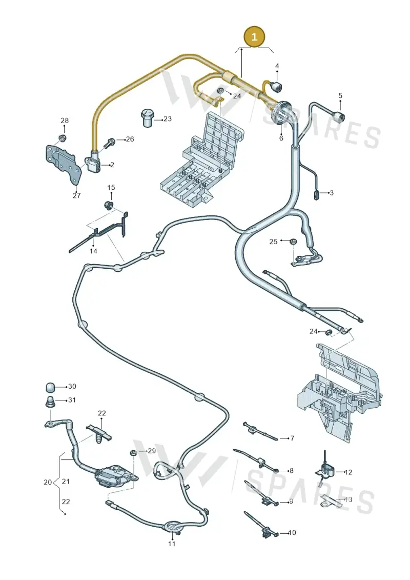 4M1971225F — Volkswagen Touareg (2017-2023) diagram 859972040, position 1