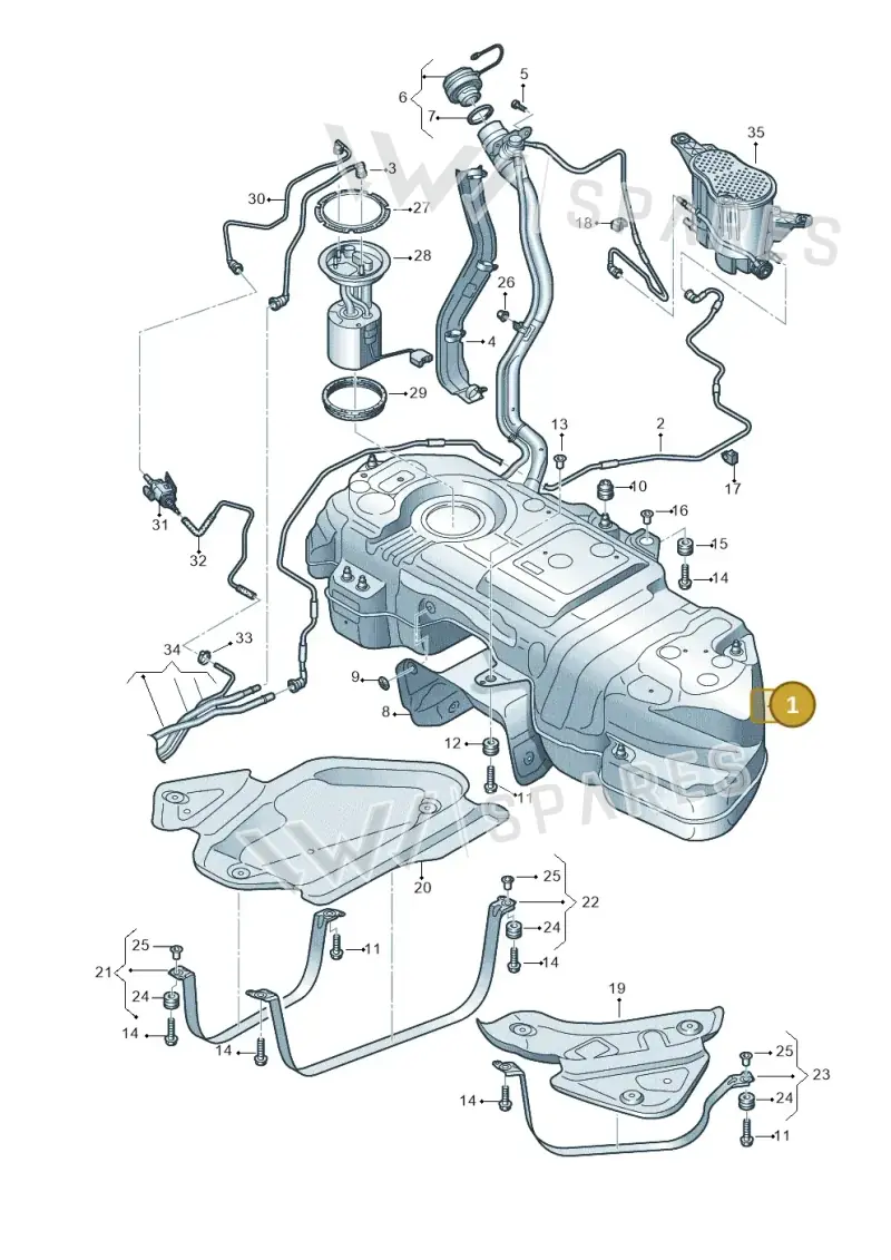 4M4201060DE — Volkswagen Touareg (2017-2023) diagram 439201450, position 1
