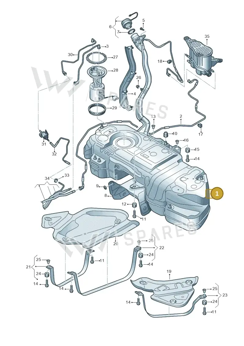 4M4201060EA — Volkswagen Touareg (2017-2023) diagram 439201450, position 1