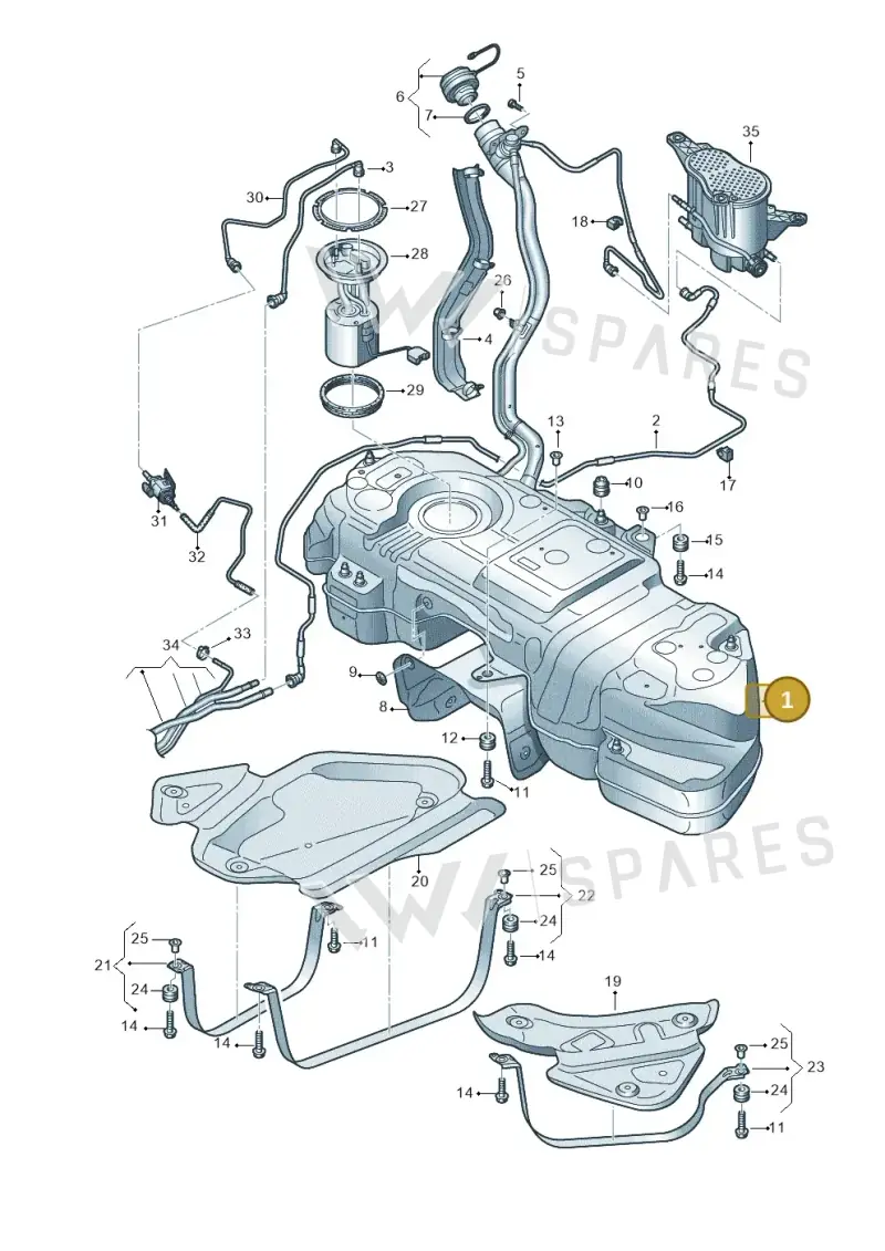 4M4201060EB — Volkswagen Touareg (2017-2023) diagram 439201450, position 1