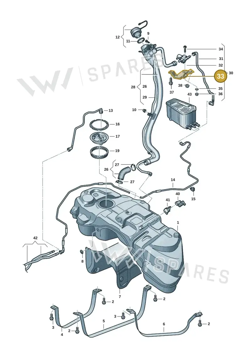 4M4201171 — Volkswagen Touareg (2017-2023) diagram 439201055, position 33