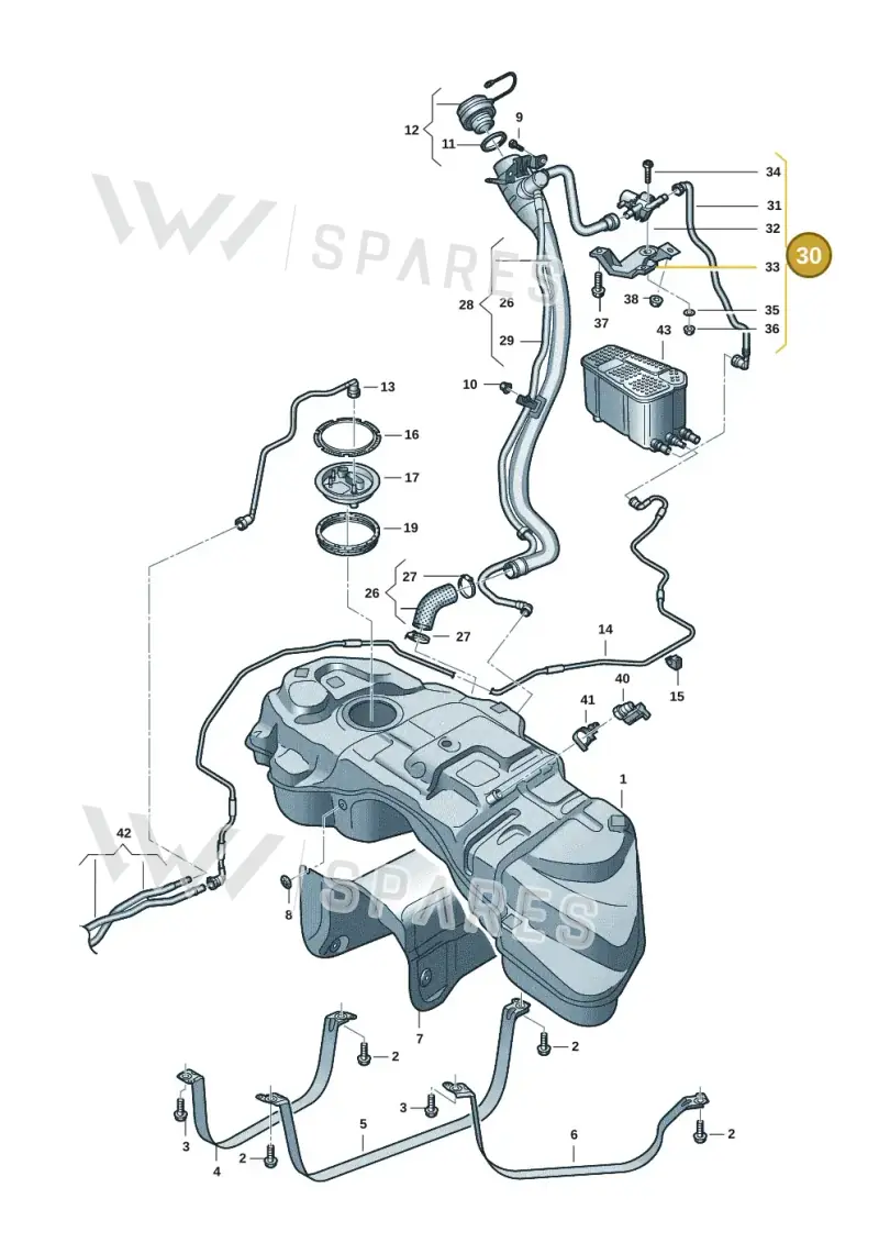 4M4201549 — Volkswagen Touareg (2017-2023) diagram 439201055, position 30
