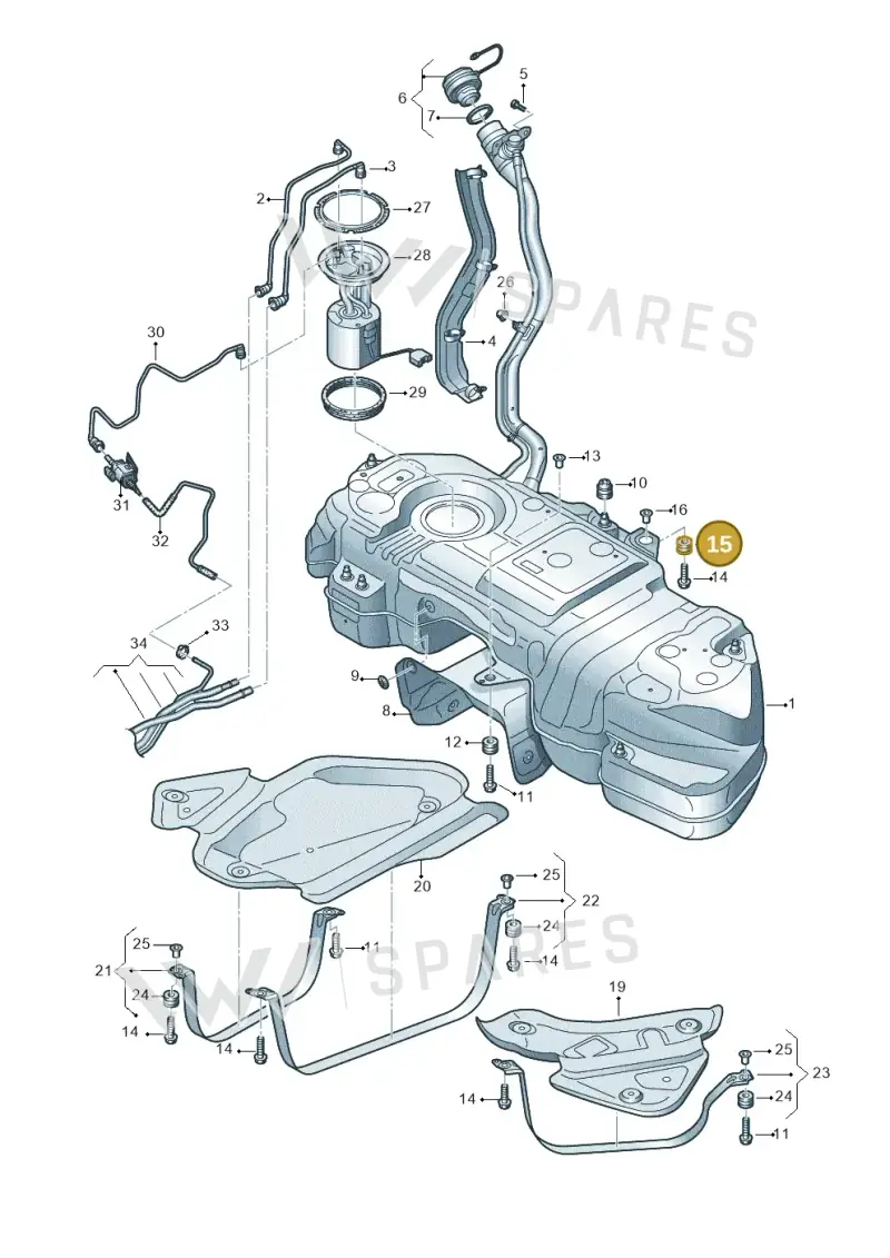 4M4201840 — Volkswagen Touareg (2017-2023) diagram 439201650, position 15