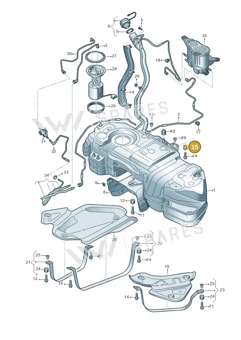 4M4201840 — Volkswagen Touareg (2017-2023) diagram 439201450, position 15
